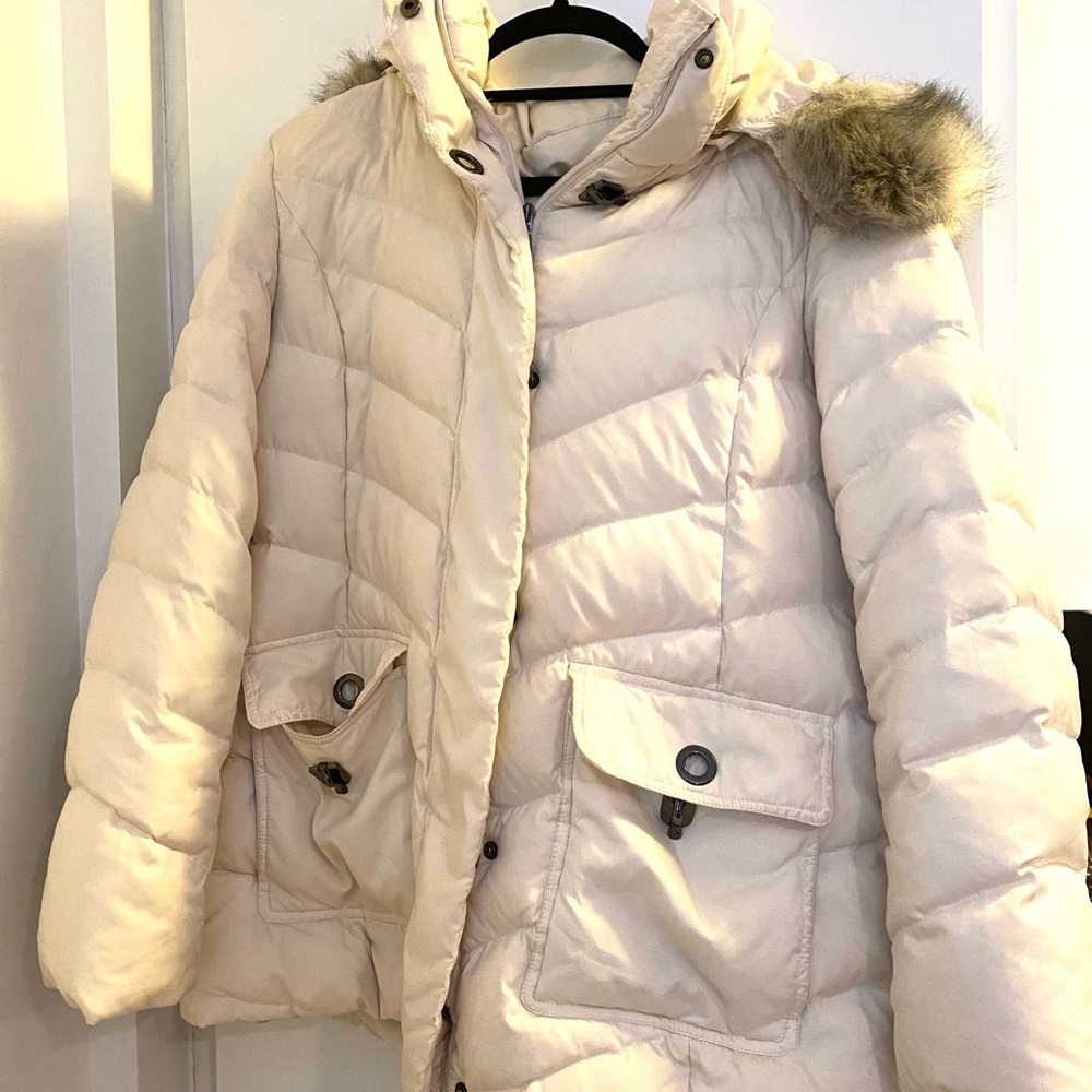 Johnston & Murphy Cream Puffer Jacket